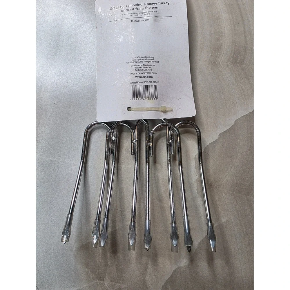 Mainstays Turkey Lifters 2 Pack Stainless Steel Roast Forks MS67-020-020-12 G3